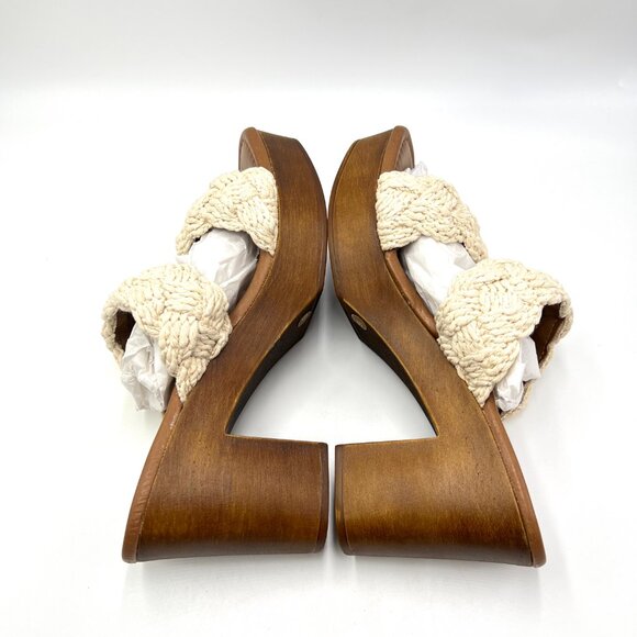 Seychelles Womens Size 9.5 Smoke Show Natural Macrame Clogs Mules Heels Shoes‎ - Picture 8 of 13